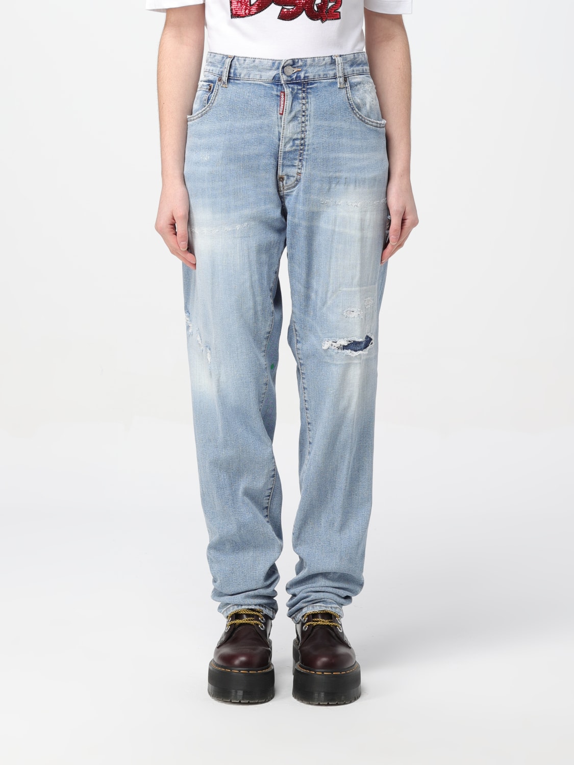 DSQUARED2 JEANS: Jeans femme Dsquared2, Bleu - Img 1