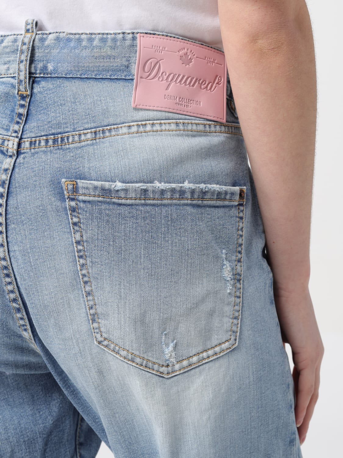 DSQUARED2 JEANS: Jeans femme Dsquared2, Bleu - Img 4