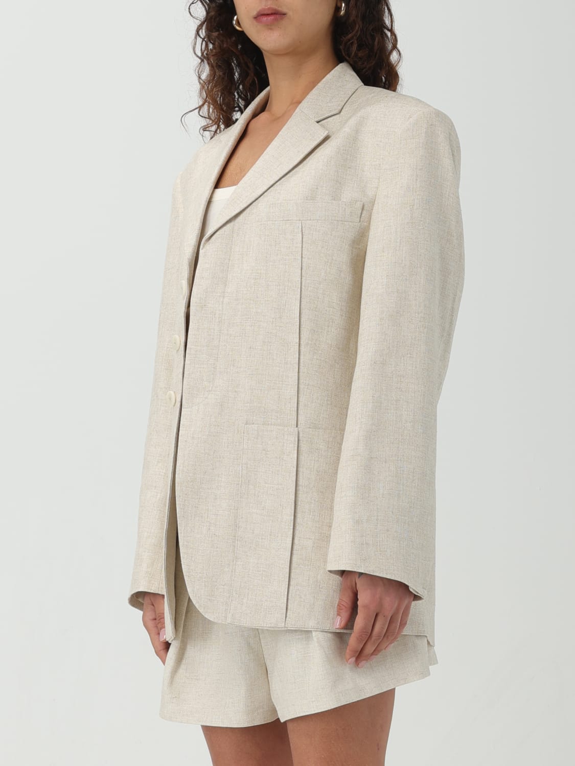 JACQUEMUS BLAZER: Blazer woman Jacquemus, Beige - Img 4