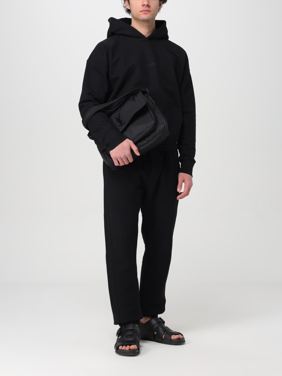 SAINT LAURENT 卫衣: 毛衣 男士 Saint Laurent, 黑色 - Img 2