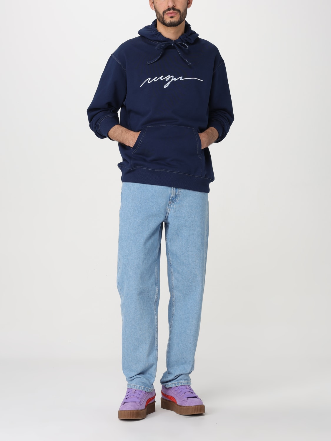 MSGM SWEATSHIRT: Sweatshirt men MSGM, Blue - Img 2