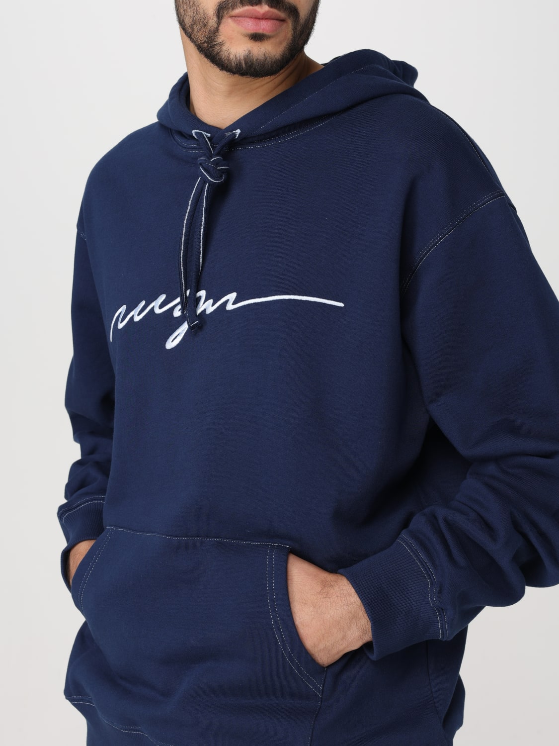 MSGM SWEATSHIRT: Sweatshirt men MSGM, Blue - Img 4