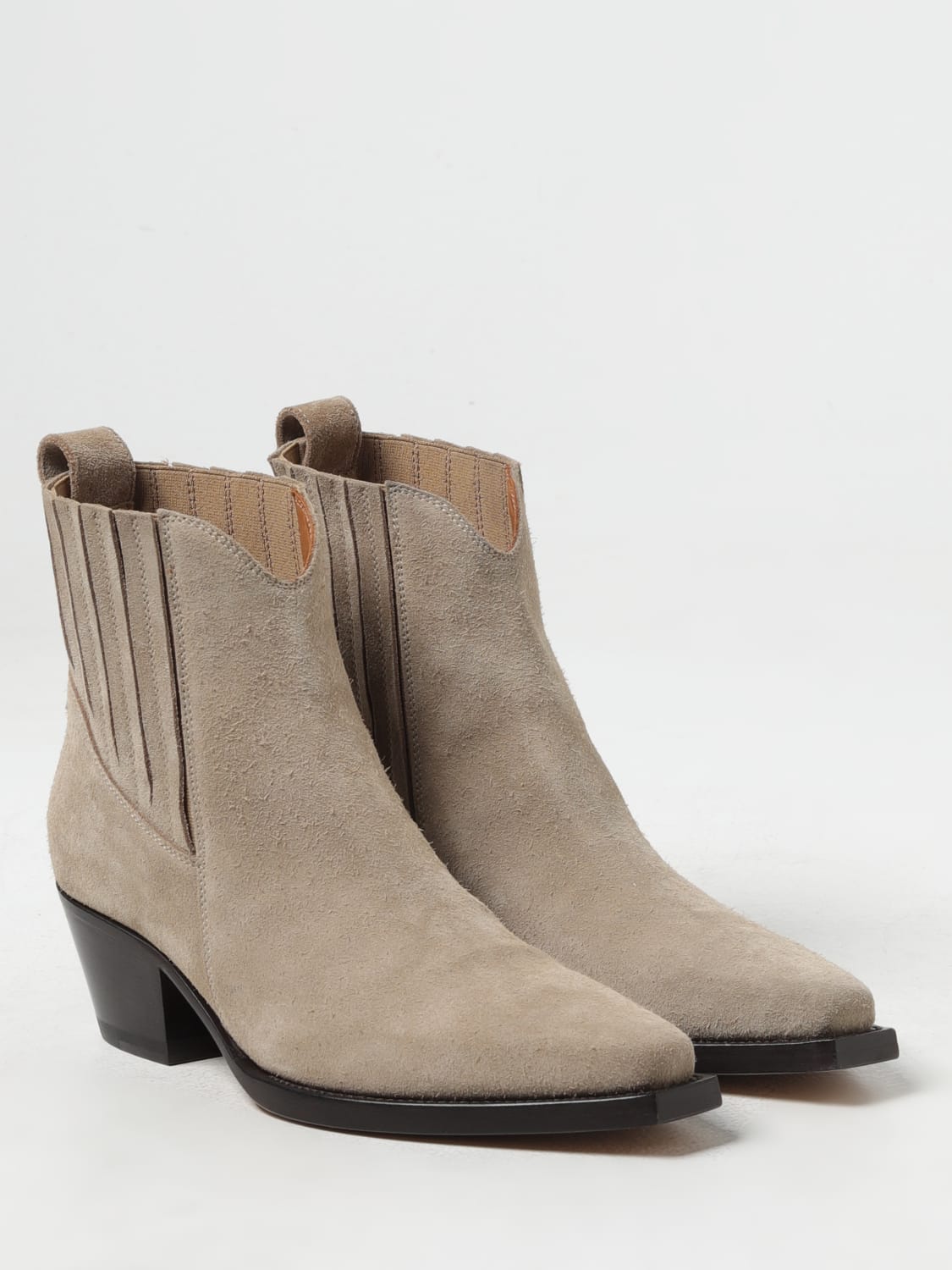 BUTTERO FLAT ANKLE BOOTS: Shoes woman Buttero, Sand - Img 2