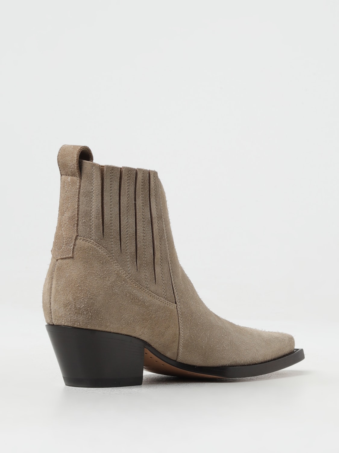 BUTTERO FLAT ANKLE BOOTS: Shoes woman Buttero, Sand - Img 3