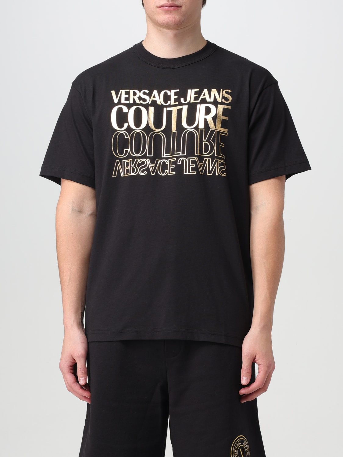 VERSACE JEANS COUTURE T-SHIRT: T-shirt men Versace Jeans Couture, Black - Img 1