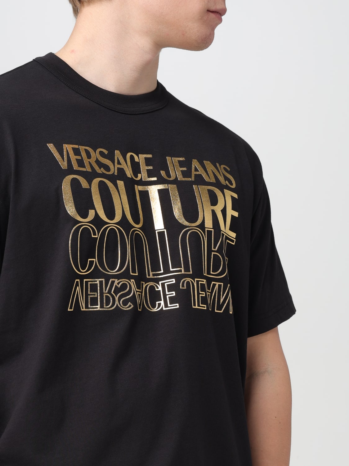 VERSACE JEANS COUTURE T-SHIRT: T-shirt men Versace Jeans Couture, Black - Img 3
