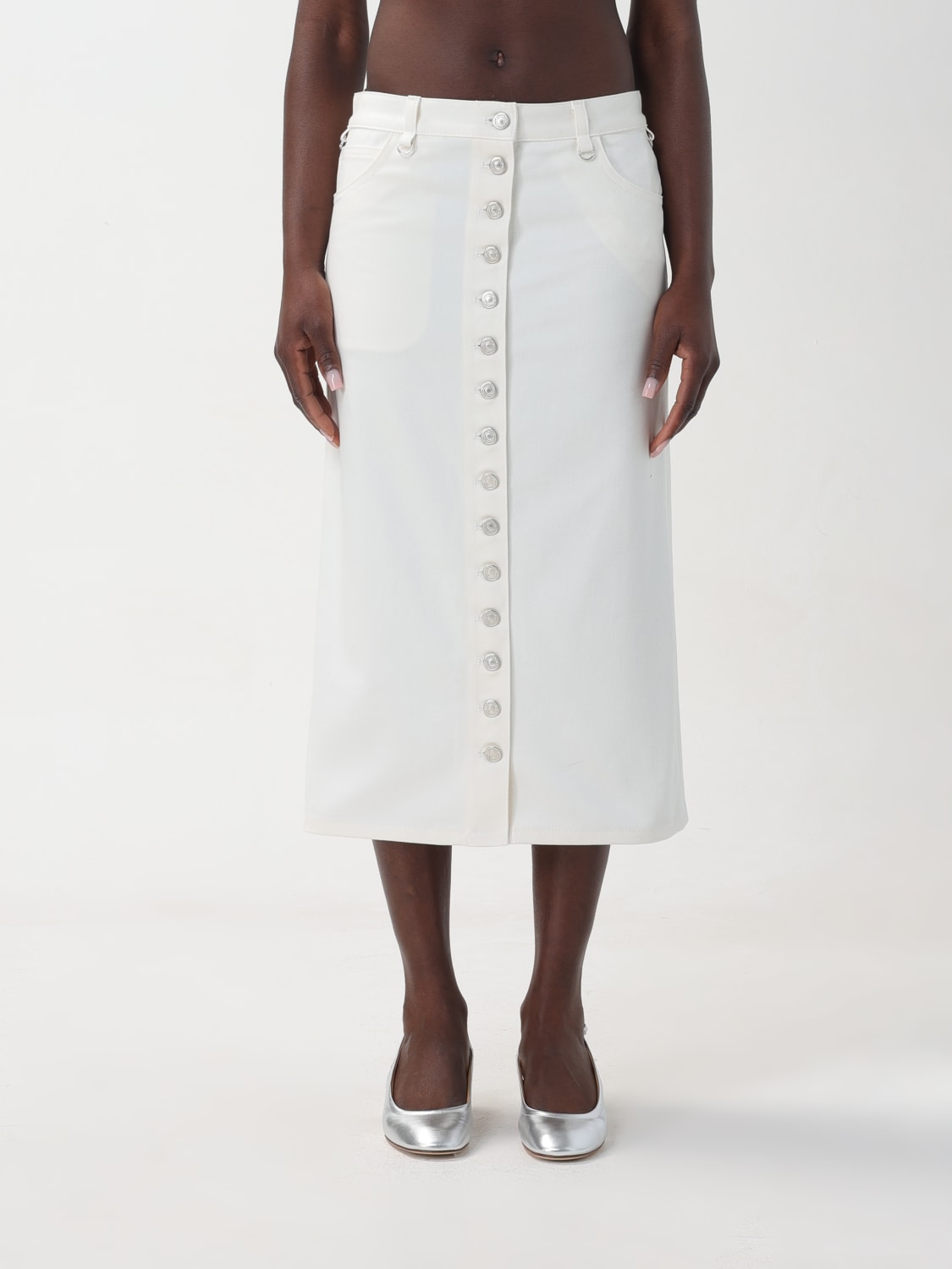 スカート COURREGES Women Mid Skirts 124CJU155 WHITE COURRÈGES: Skirt woman - White | Courrèges skirt