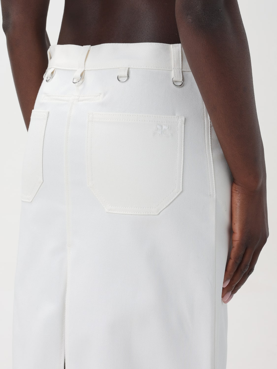 スカート COURREGES Women Mid Skirts 124CJU155 WHITE COURRÈGES: Skirt woman - White | Courrèges gonna