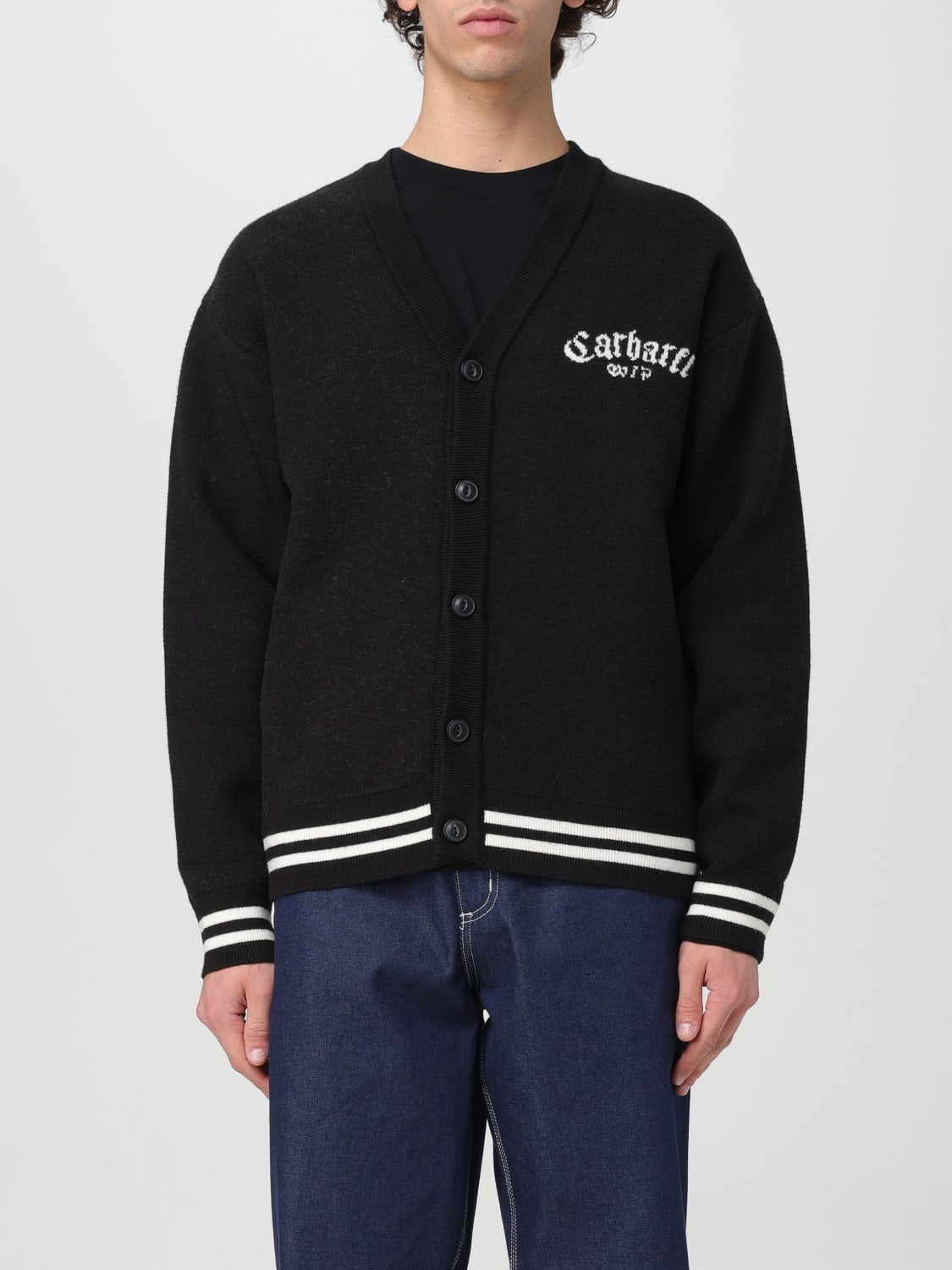 CARHARTT WIP STRICKJACKE: Pullover herren Carhartt Wip, Schwarz - Img 1