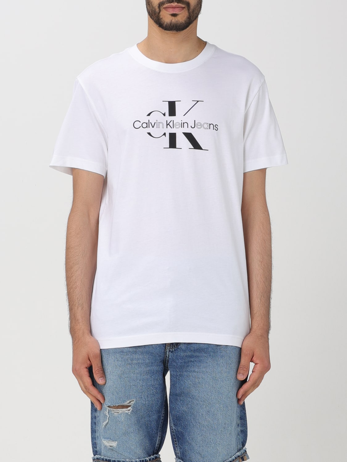 CALVIN KLEIN Tシャツ: Tシャツ メンズ Ck Jeans, ホワイト - Img 1