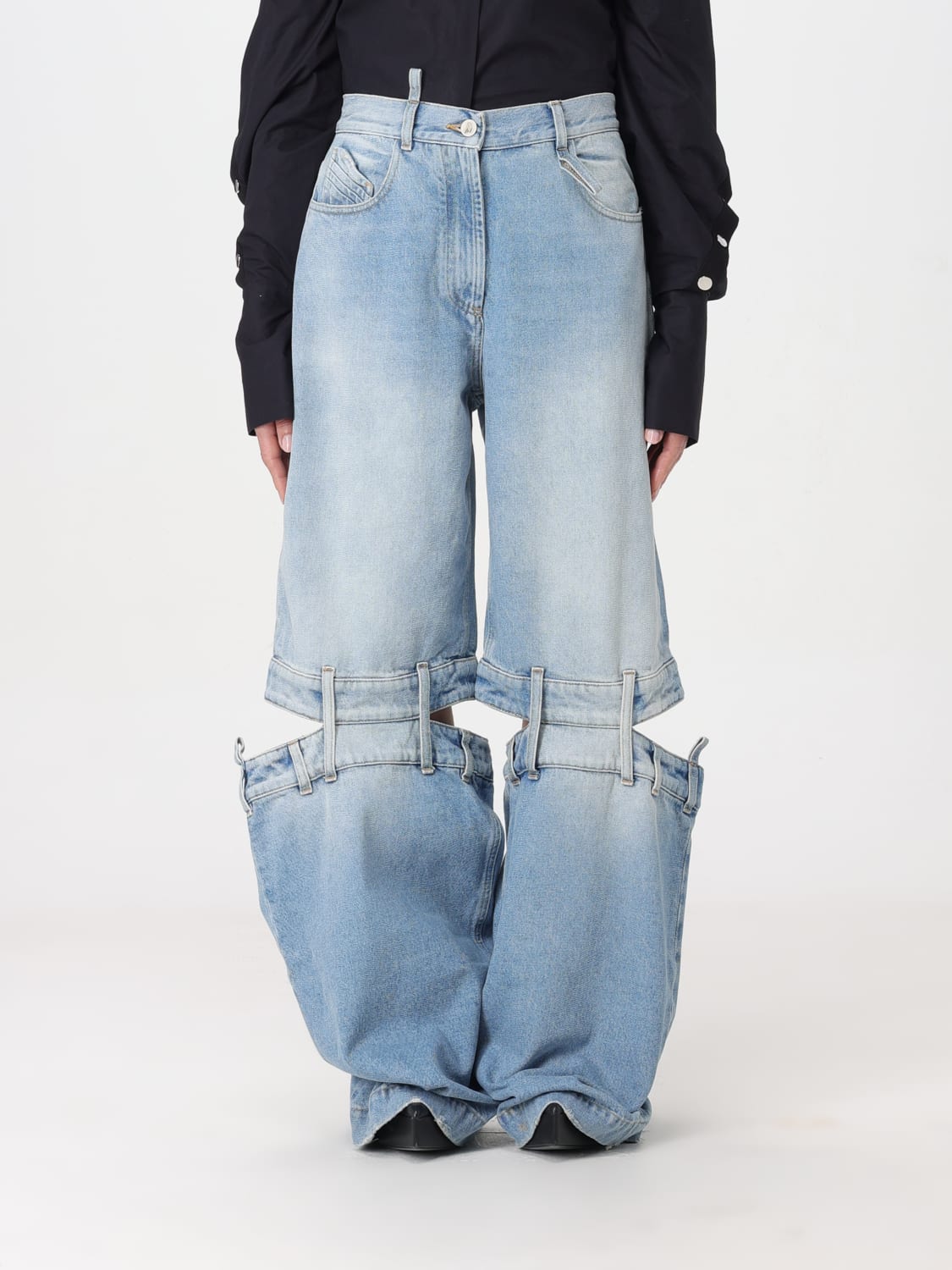 デニム・ジーパン THE ATTICO Woman Jeans Grey 241WCP113D070 607 The Attico Outlet: Jeans woman - Grey | The Attico jeans