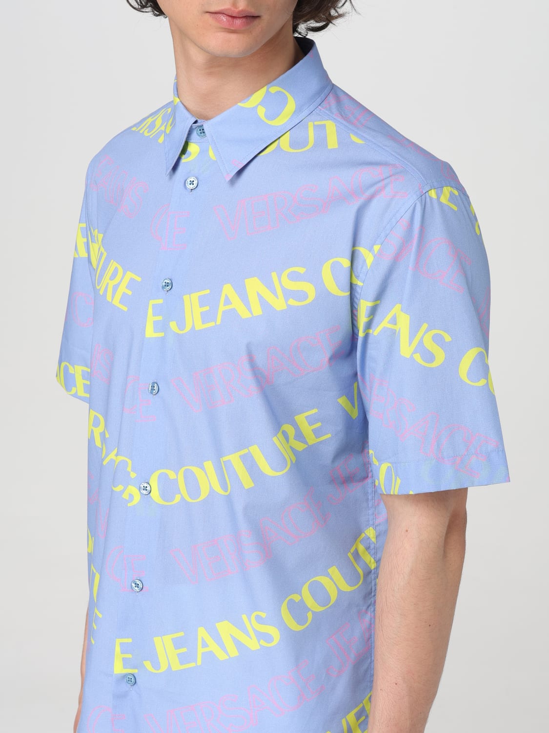 VERSACE JEANS COUTURE CAMISA: Camisa hombre Versace Jeans Couture, Azul Oscuro - Img 3