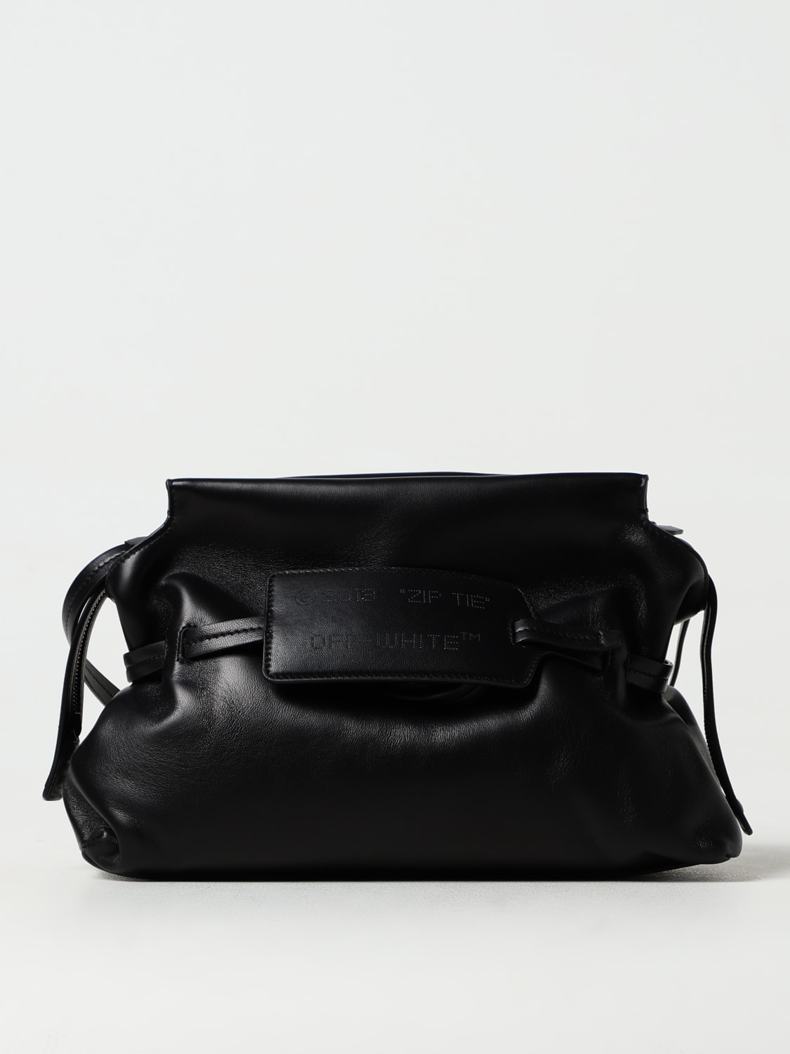 OFF-WHITE CLUTCH: Mini bag woman Off-white, Black - Img 1