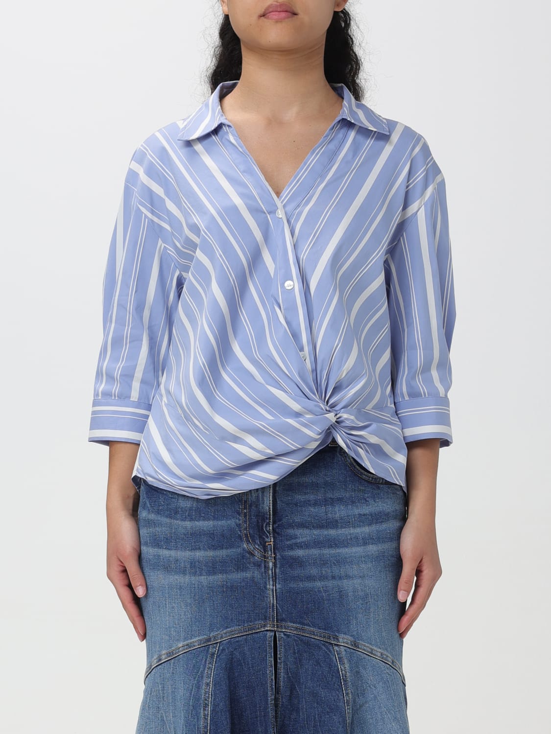 WOOLRICH CAMISA: Camisa mujer Woolrich, Azul Claro - Img 1