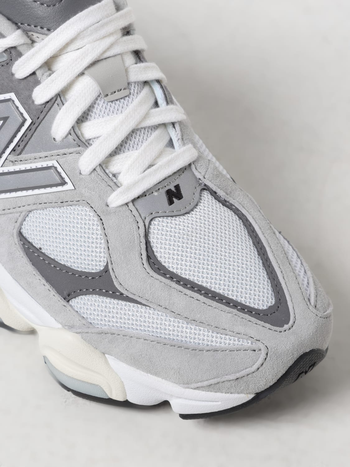 NEW BALANCE SNEAKERS: Sneakers 9060 New Balance in pelle e mesh , Grigio - Img 4