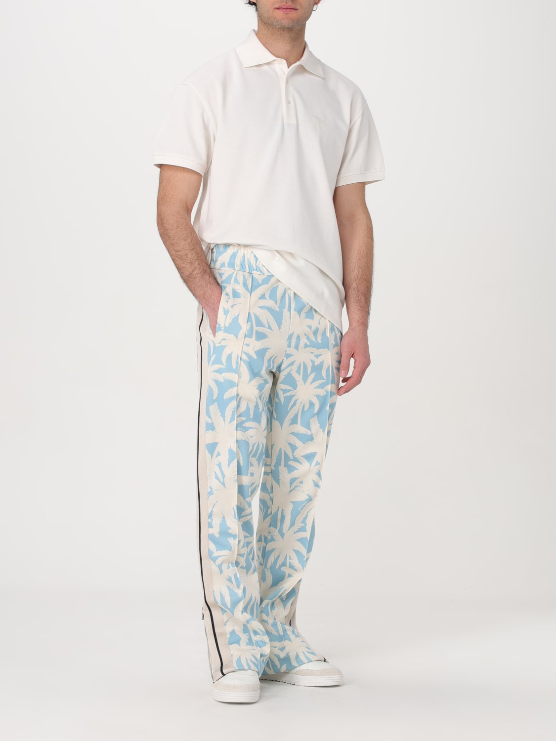 PALM ANGELS POLO: Polo homme Palm Angels, Blanc - Img 2