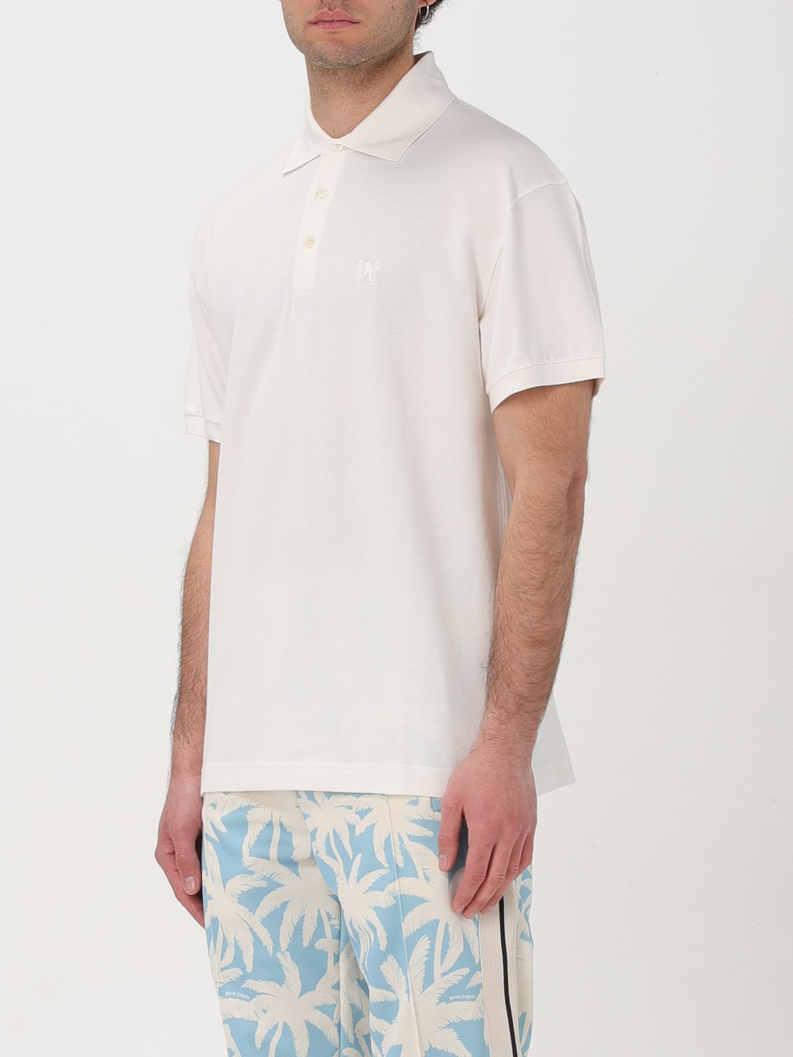 PALM ANGELS POLO: Polo homme Palm Angels, Blanc - Img 4