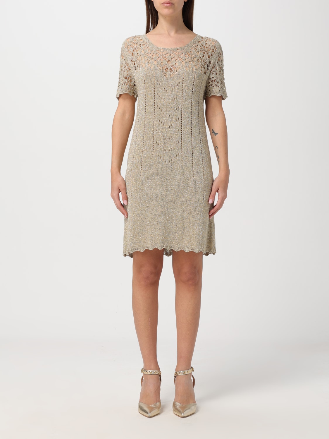 TWINSET KLEIDER: Kleid damen Twinset, Beige - Img 1