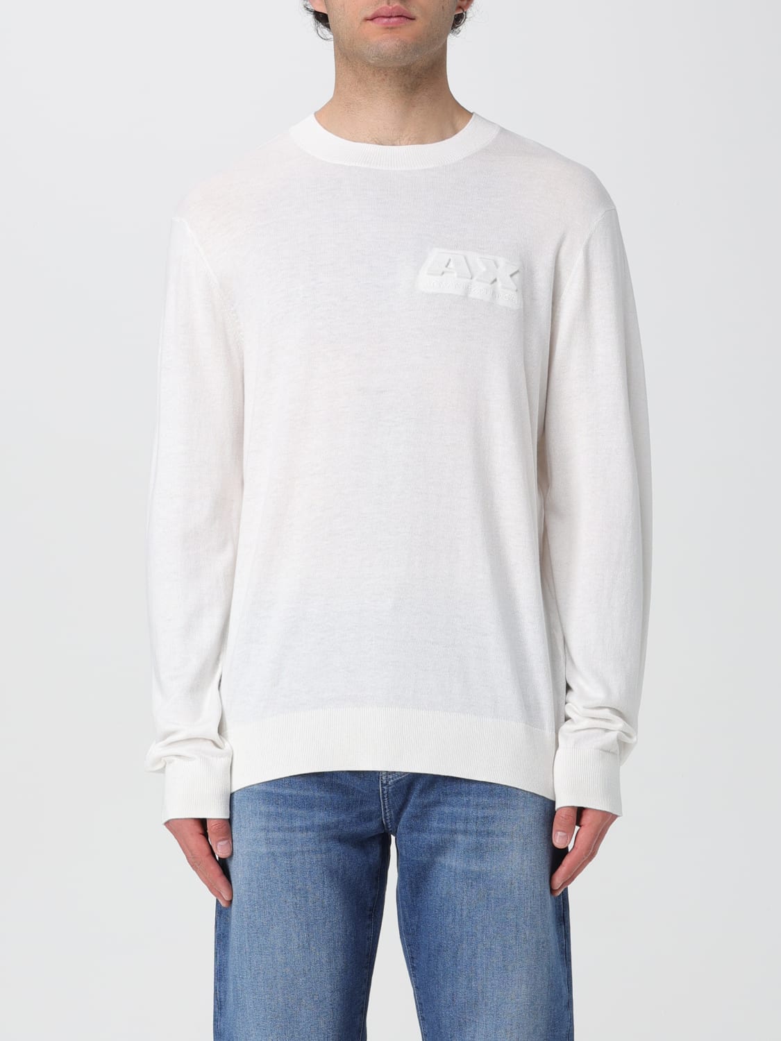 ARMANI EXCHANGE Sweater men White Armani Exchange sweater 3DZM1CZMW8Z online at GIGLIO.COM