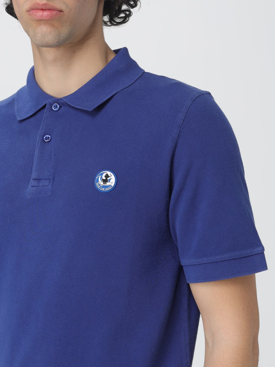 Save The Duck Outlet: Polo shirt men - Blue | Save The Duck polo shirt ...