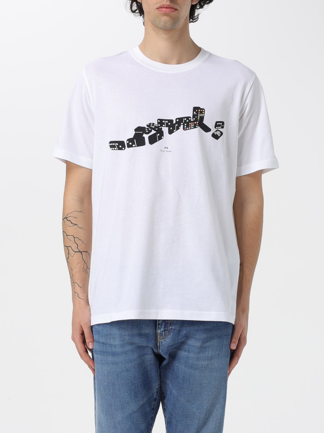 PS PAUL SMITH T-SHIRT: T-shirt PS Paul Smith in cotone stampato , Bianco - Img 1