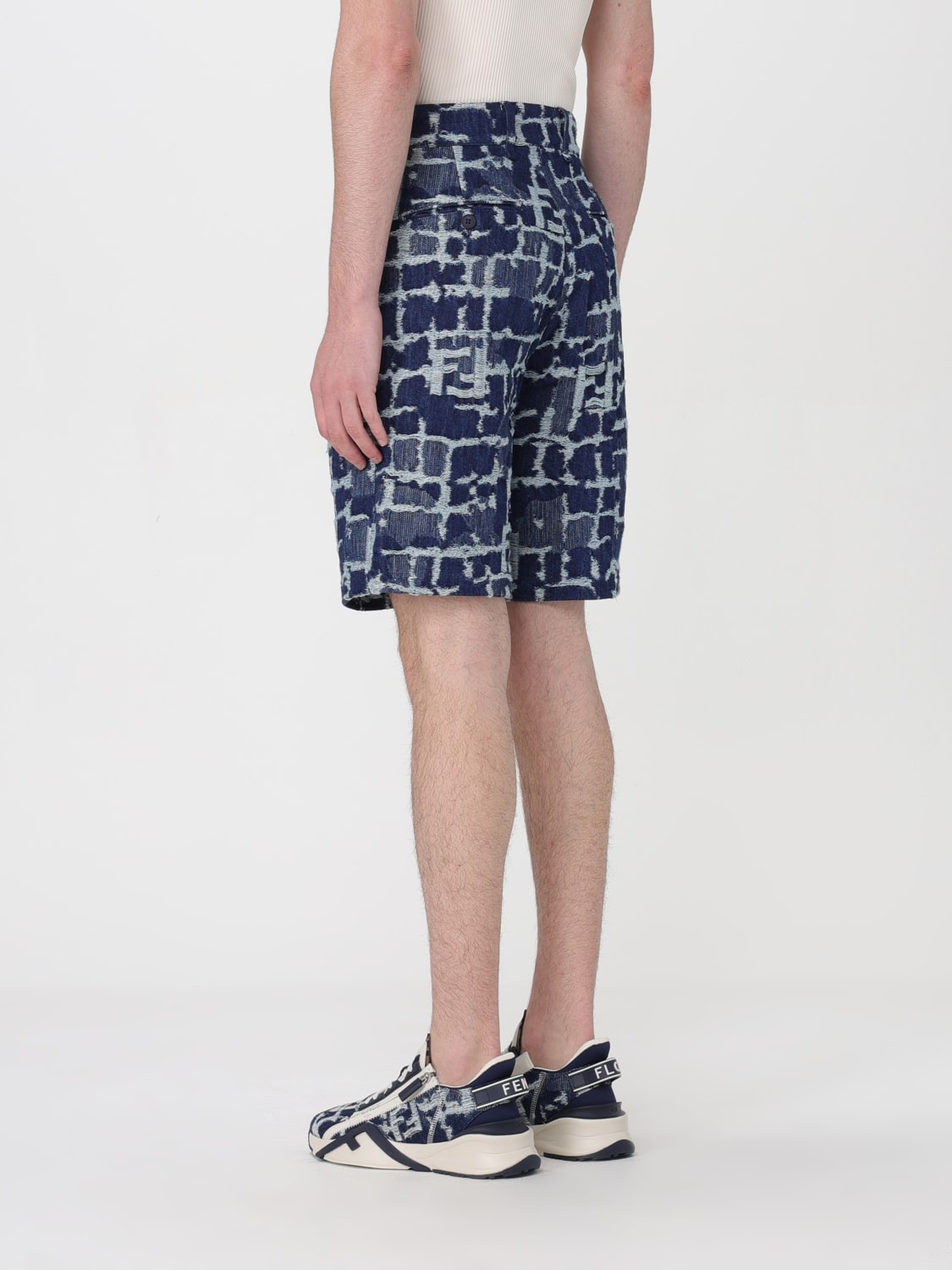 FENDI SHORT: Short homme Fendi, Bleu - Img 3