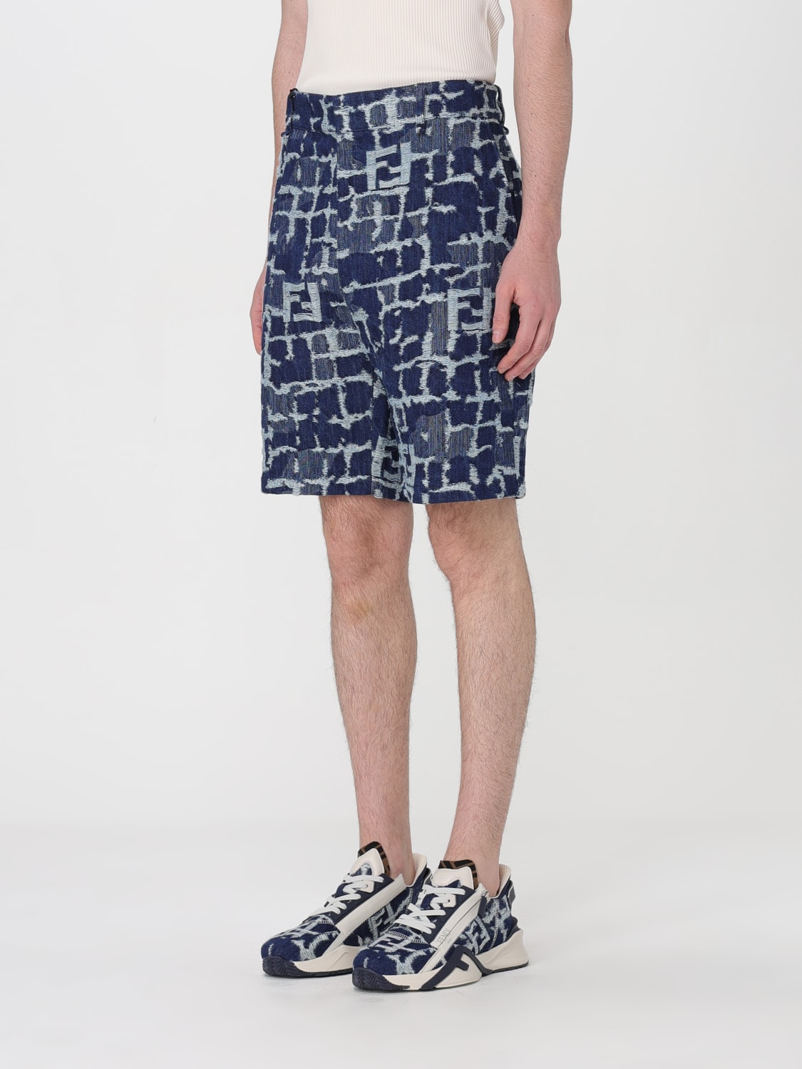 FENDI SHORT: Short homme Fendi, Bleu - Img 4