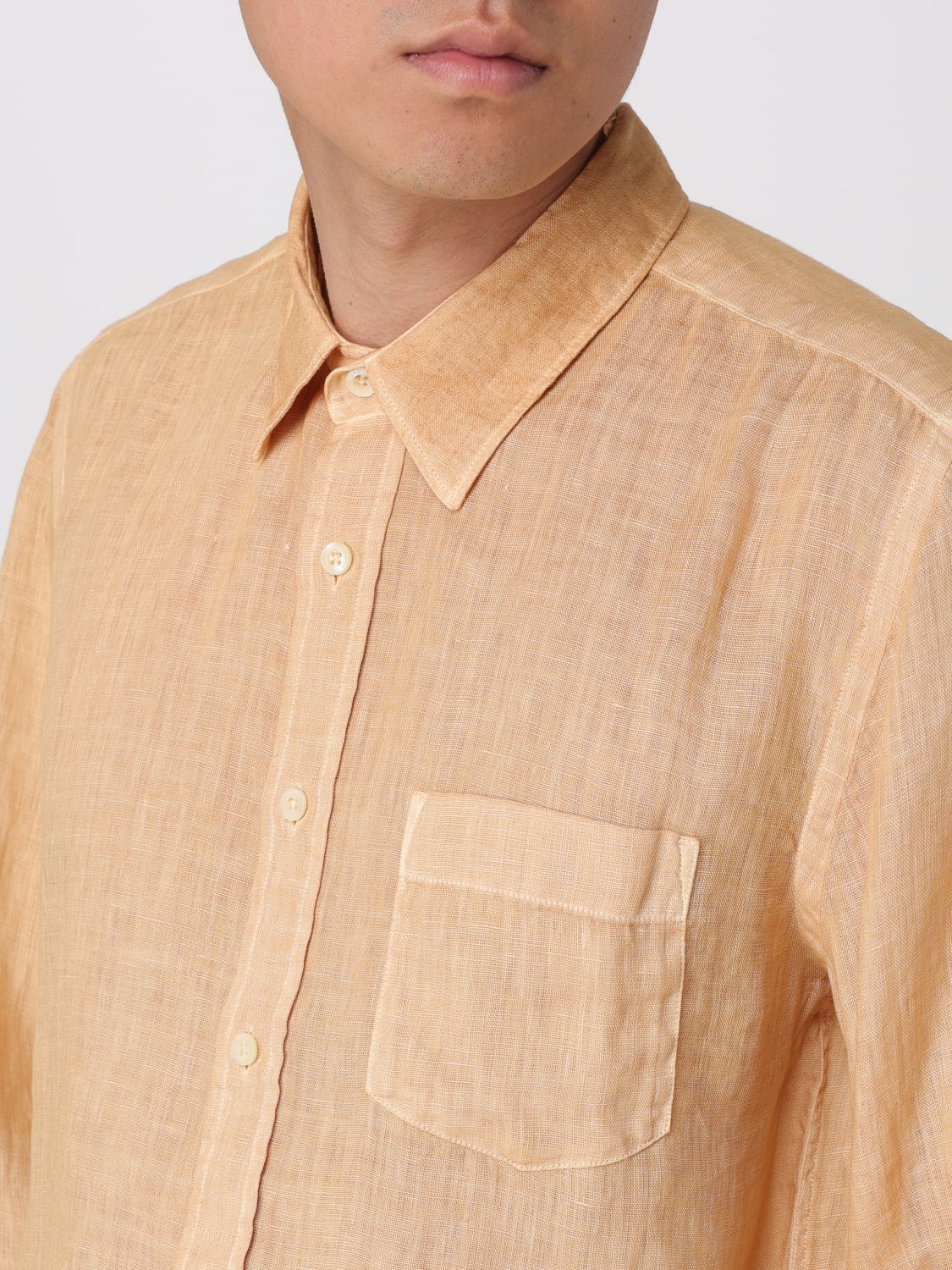 120% LINO SHIRT: Shirt men 120% Lino, Brown - Img 4