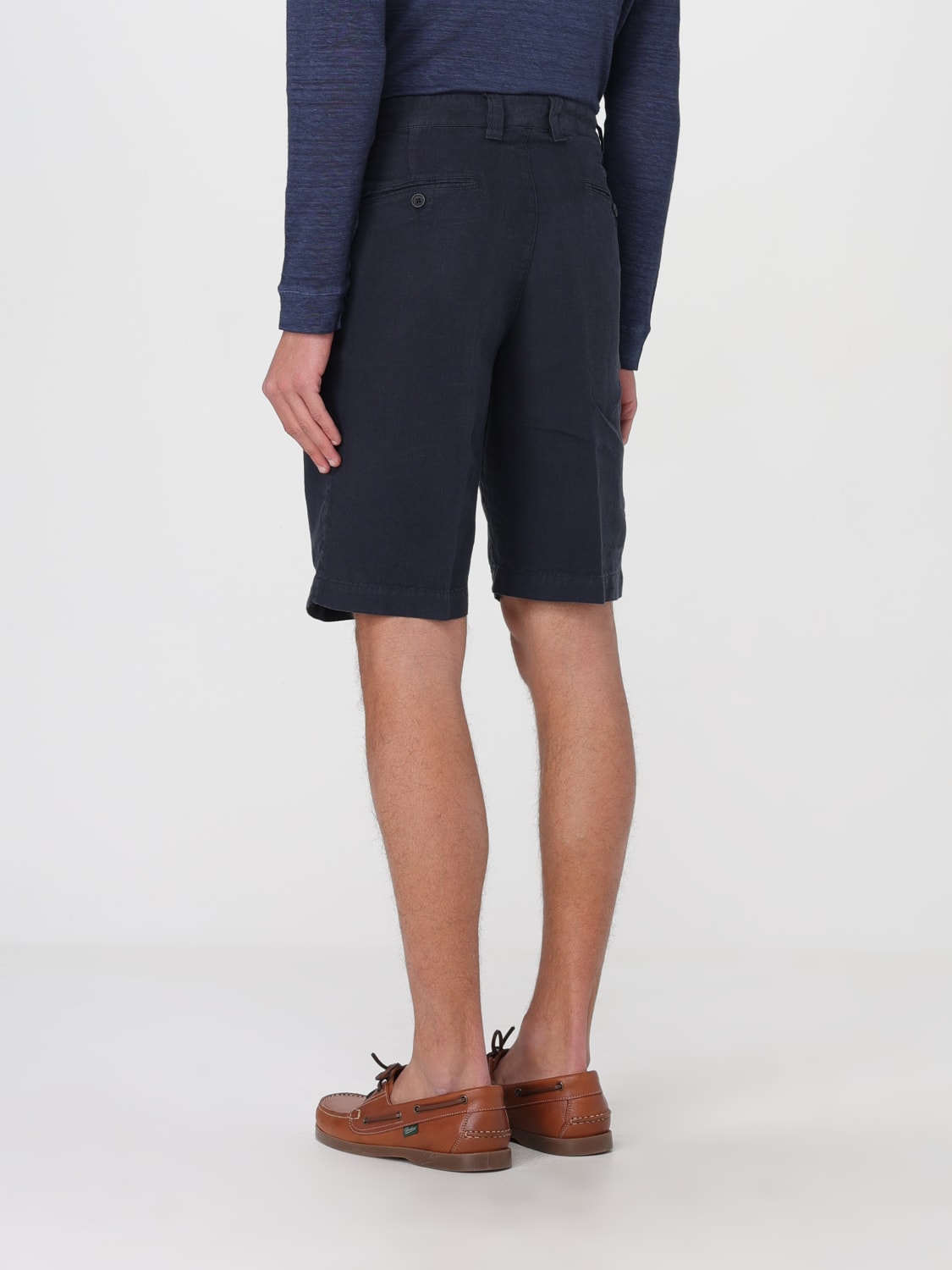 120% LINO SHORT: Short homme 120% Lino, Bleu Marine - Img 2