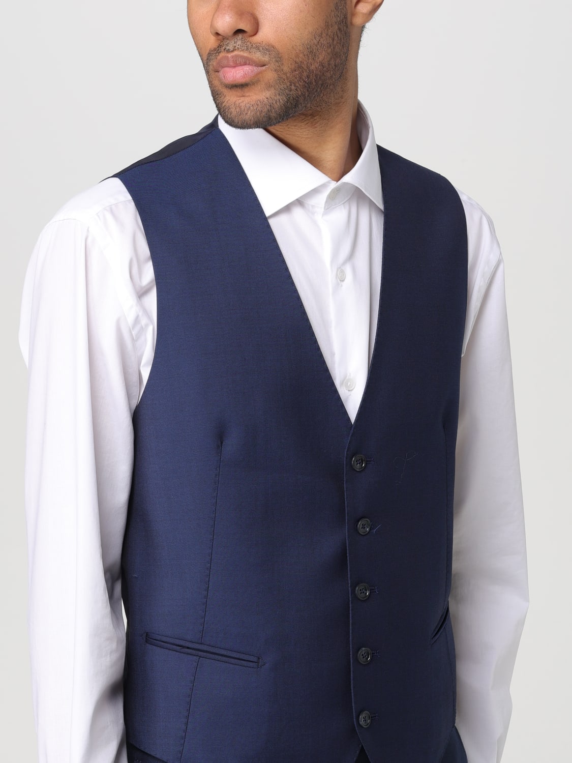 TAGLIATORE Suit vest men Navy Tagliatore suit vest BRIANF060001U online at GIGLIO.COM