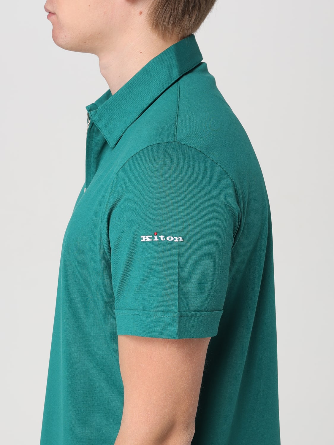 KITON POLO SHIRT: Polo shirt men Kiton, Green - Img 4