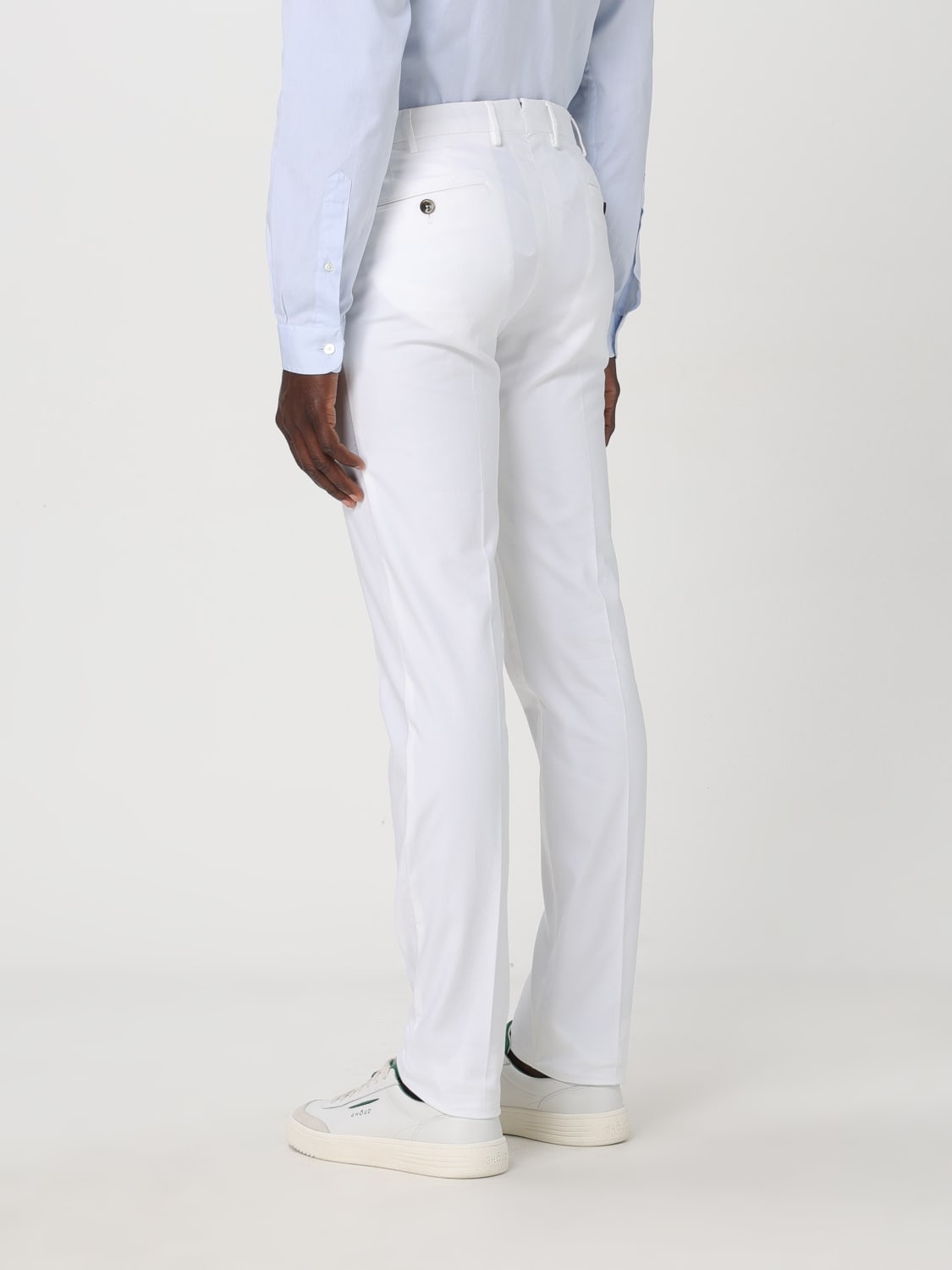 パンツ PT TORINO White stretch polyester pant Pt Torino Outlet: Pants men - White | Pt Torino pants