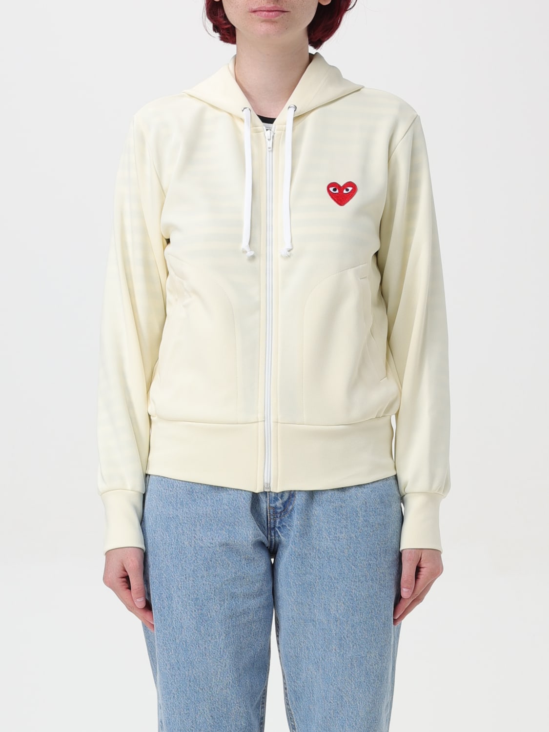 COMME DES GARCONS PLAY SWEATSHIRT: Sweatshirt woman Comme Des Garcons Play, White - Img 1