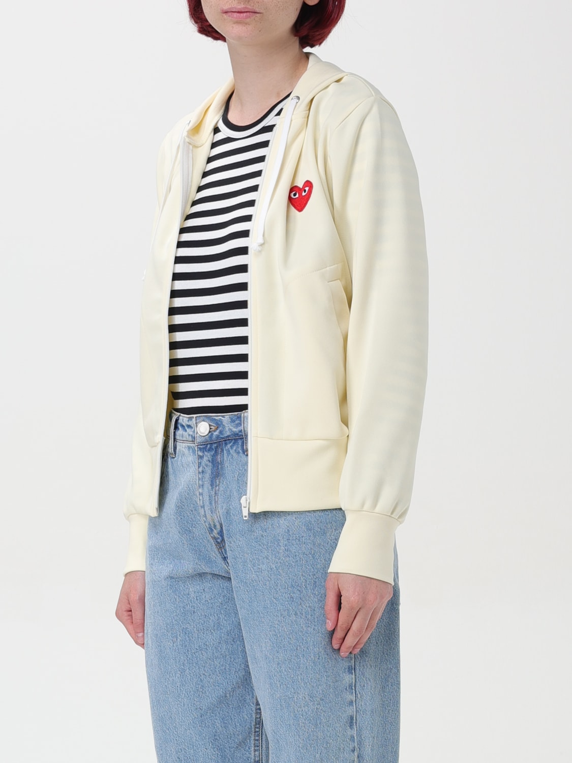 COMME DES GARCONS PLAY SWEATSHIRT: Sweatshirt woman Comme Des Garcons Play, White - Img 3