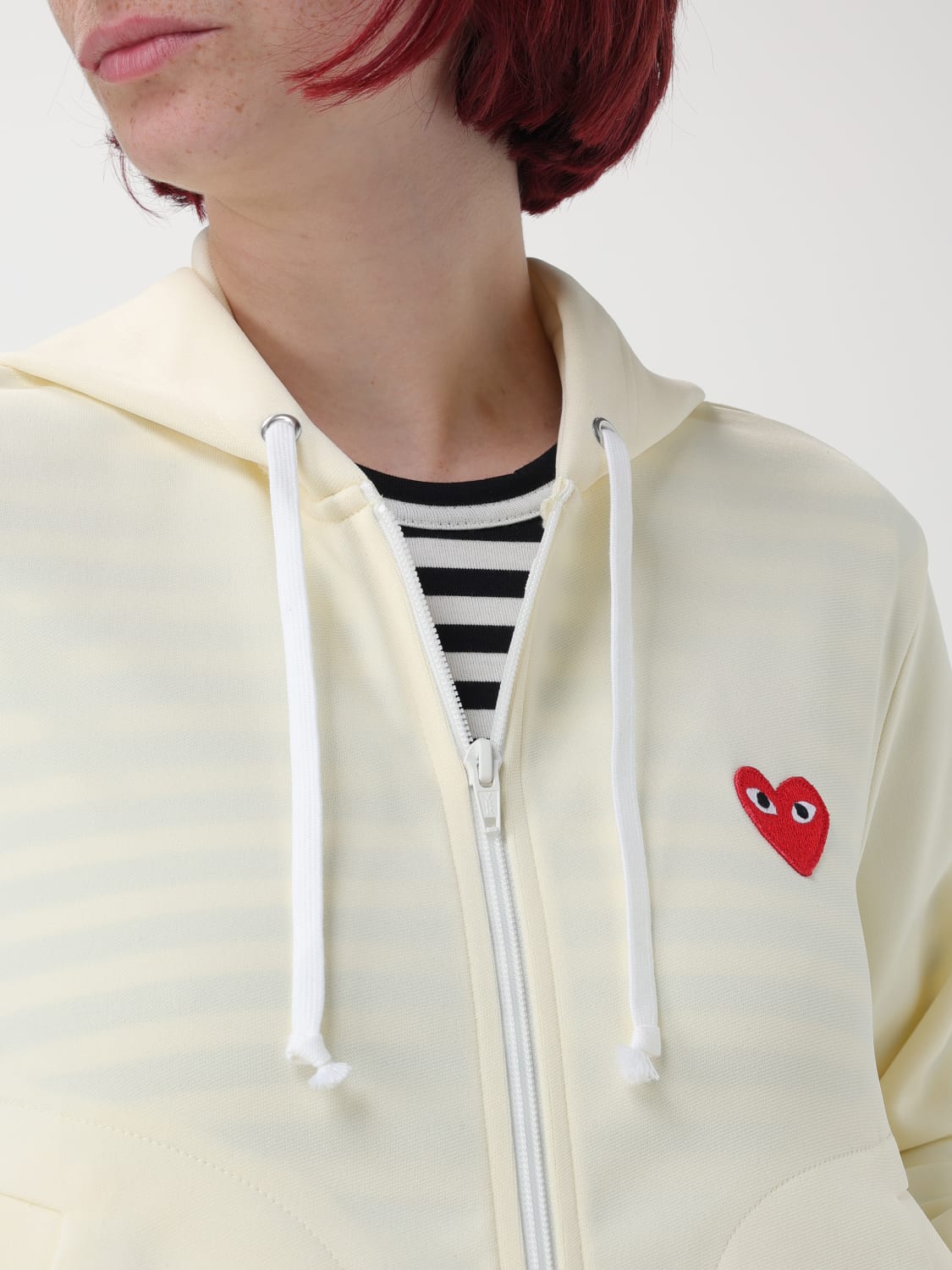 COMME DES GARCONS PLAY SWEATSHIRT: Sweatshirt woman Comme Des Garcons Play, White - Img 4