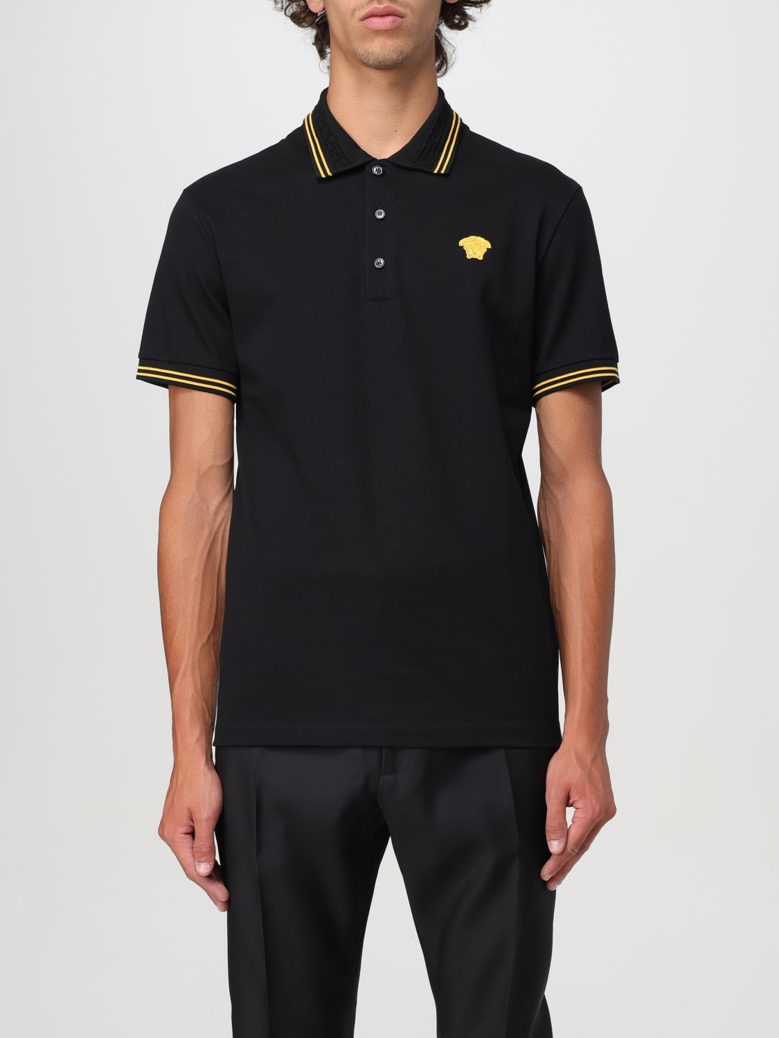 VERSACE POLO: Polo homme Versace, Noir - Img 1