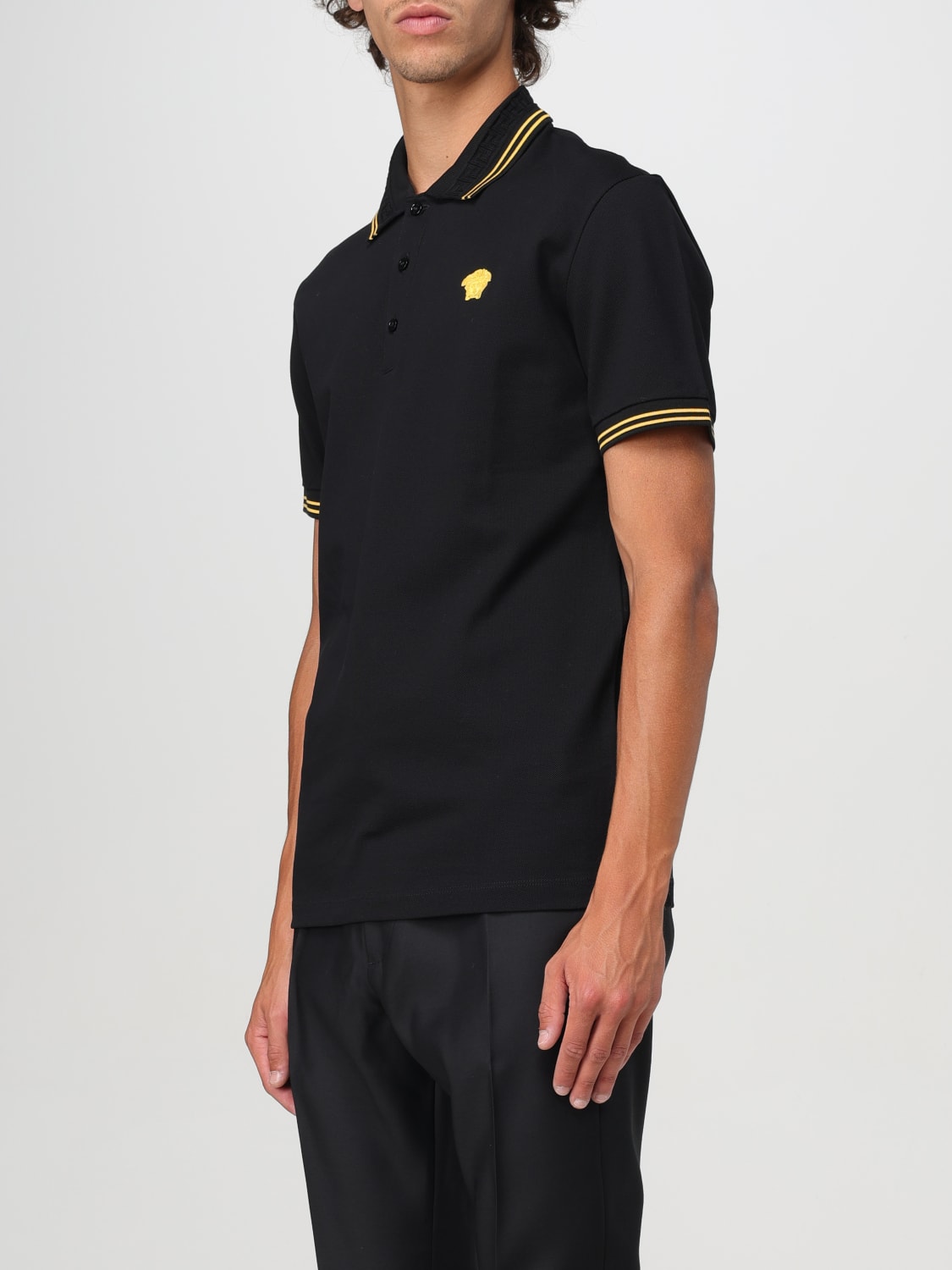 VERSACE POLO: Polo homme Versace, Noir - Img 4