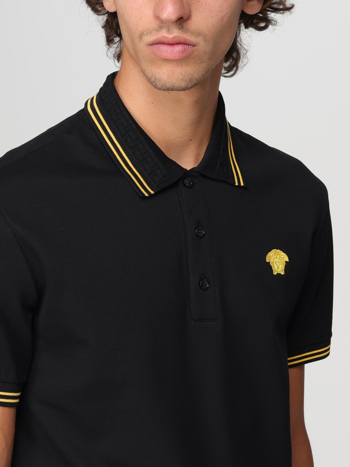 VERSACE POLO: Polo homme Versace, Noir - Img 5