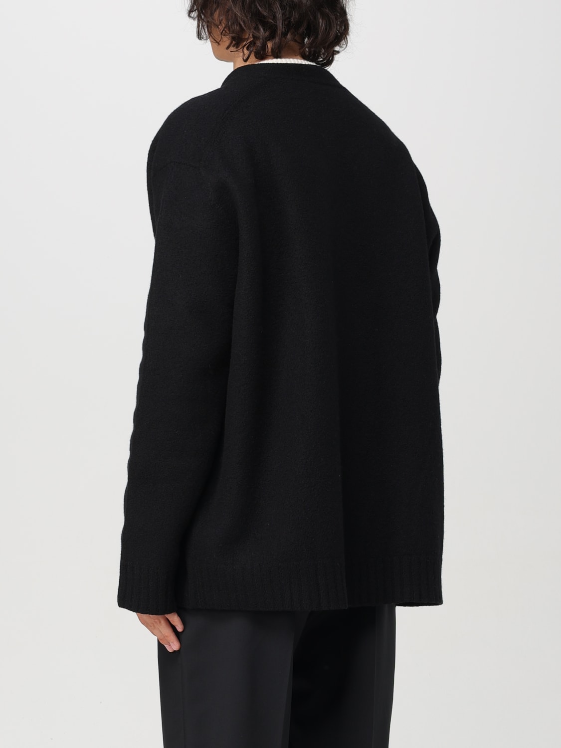 JIL SANDER 针织开衫: 毛衣 男士 Jil Sander, 黑色 - Img 3