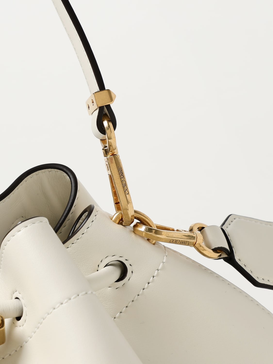 JIMMY CHOO SCHULTERTASCHE: Umhängetasche damen Jimmy Choo, Weiß - Img 4