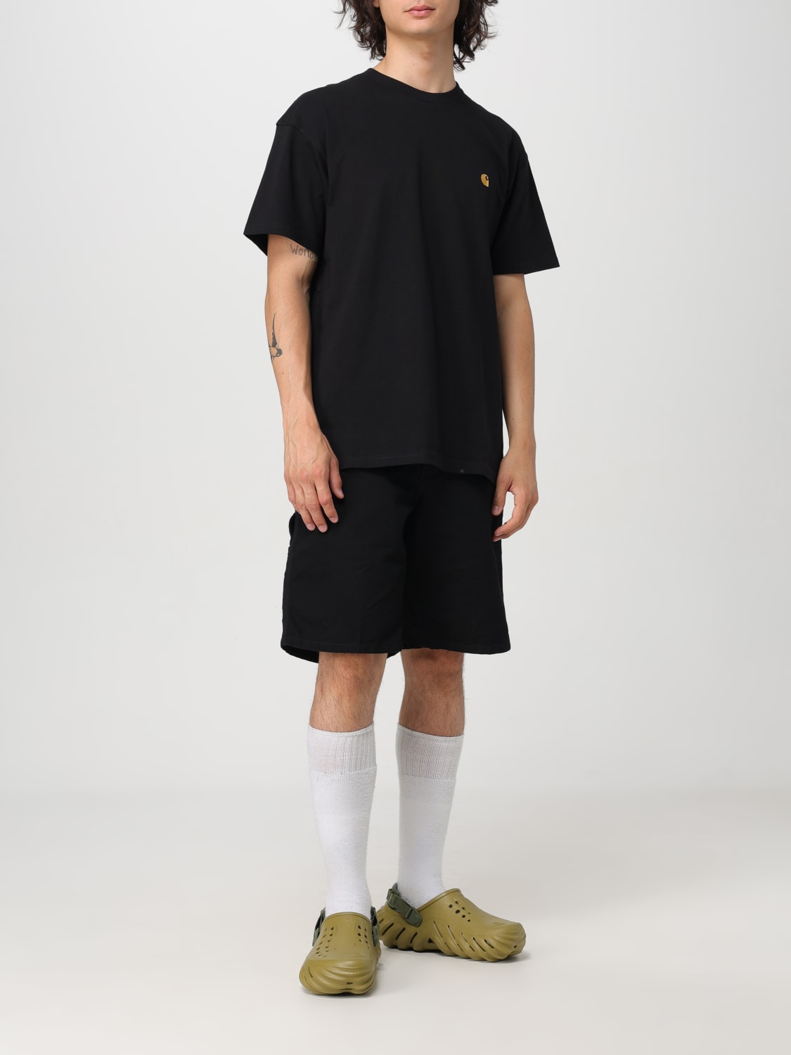 CARHARTT WIP 短裤: 短裤 男士 Carhartt Wip, 黑色 - Img 2