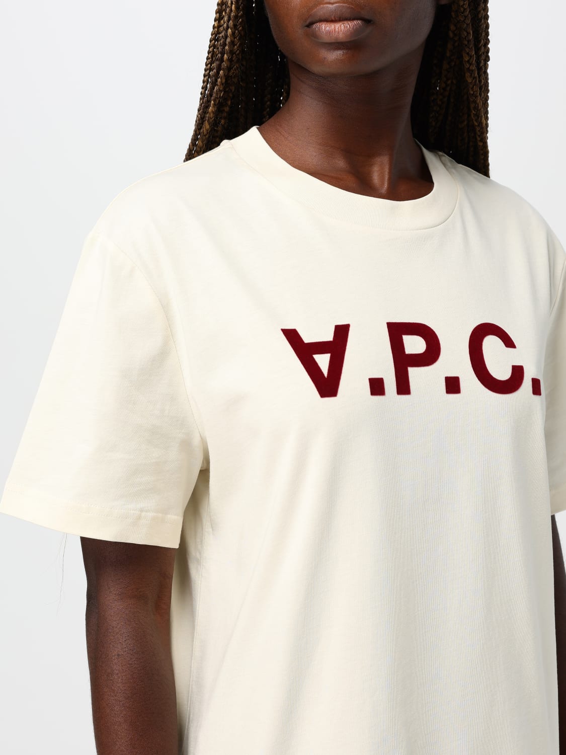 A.P.C. T-SHIRT: T-shirt woman A.P.C., Ivory - Img 3