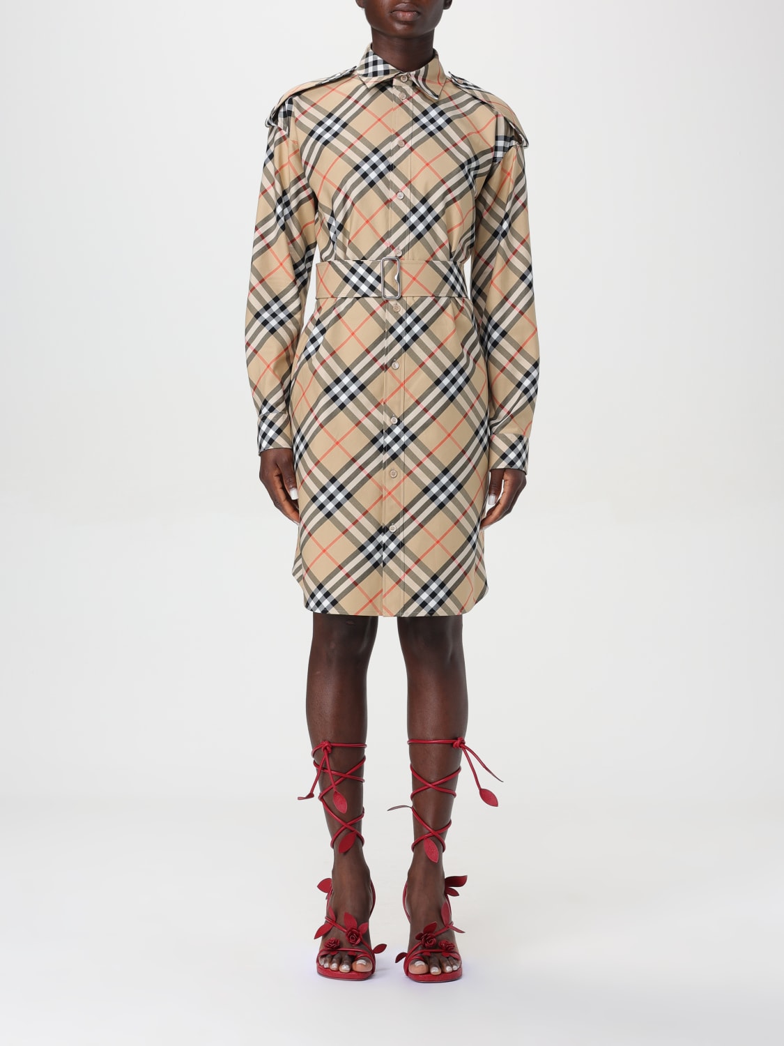 BURBERRY DRESS: Dress woman Burberry, Sand - Img 1