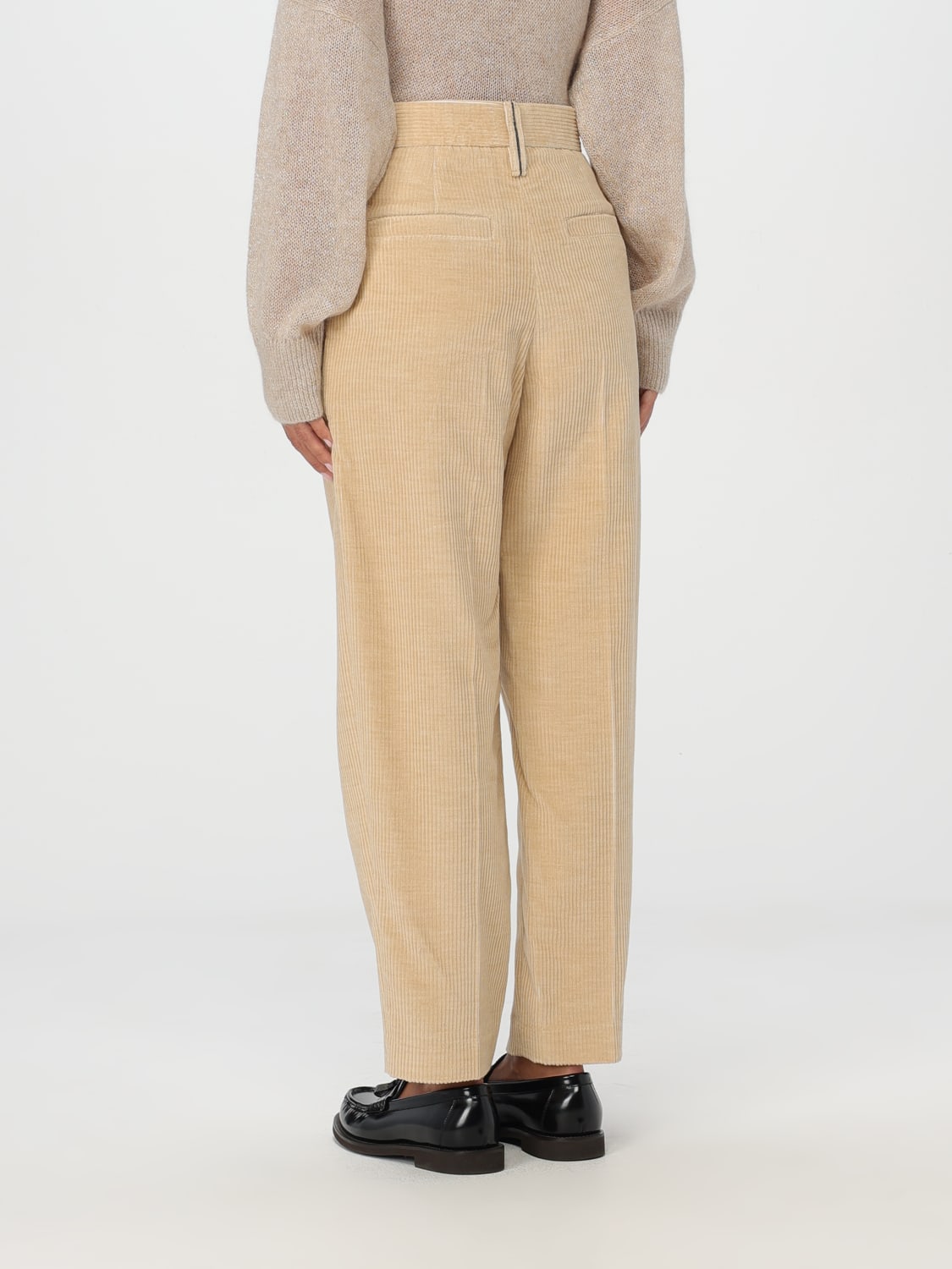 BRUNELLO CUCINELLI PANTS: Pants woman Brunello Cucinelli, Beige - Img 3