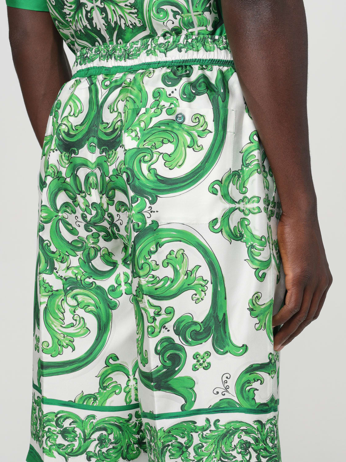 DOLCE & GABBANA SHORT: Short homme Dolce & Gabbana, Vert - Img 5