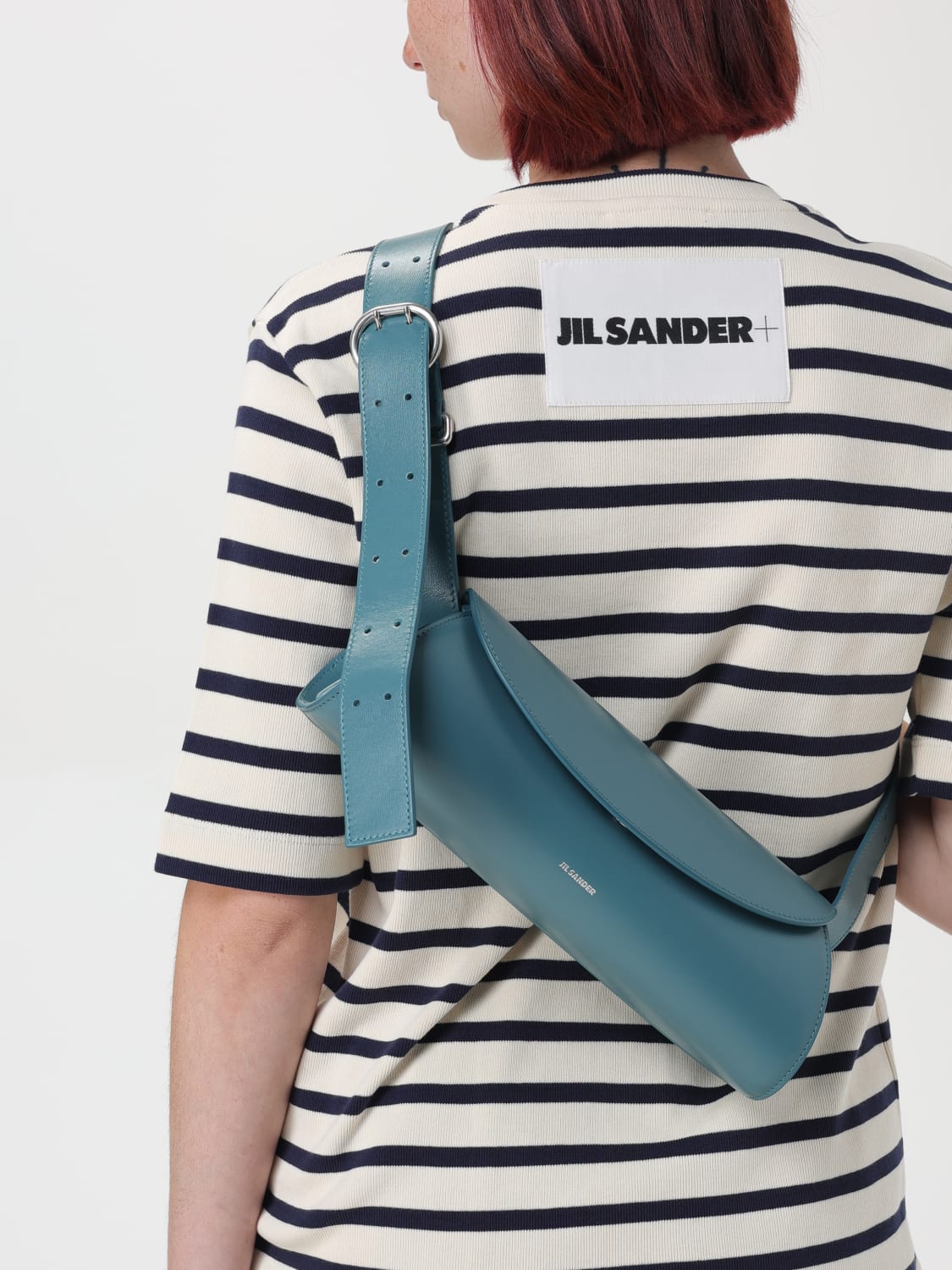 JIL SANDER UMHÄNGETASCHE: Schultertasche damen Jil Sander, Blau - Img 6