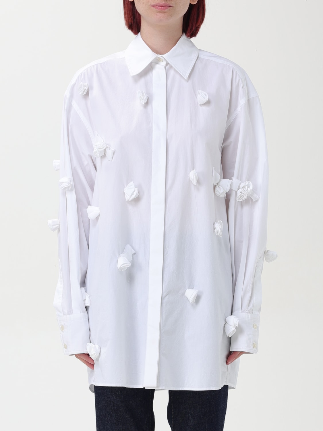 Giglio Camicia di cotone con fiori Sportmax