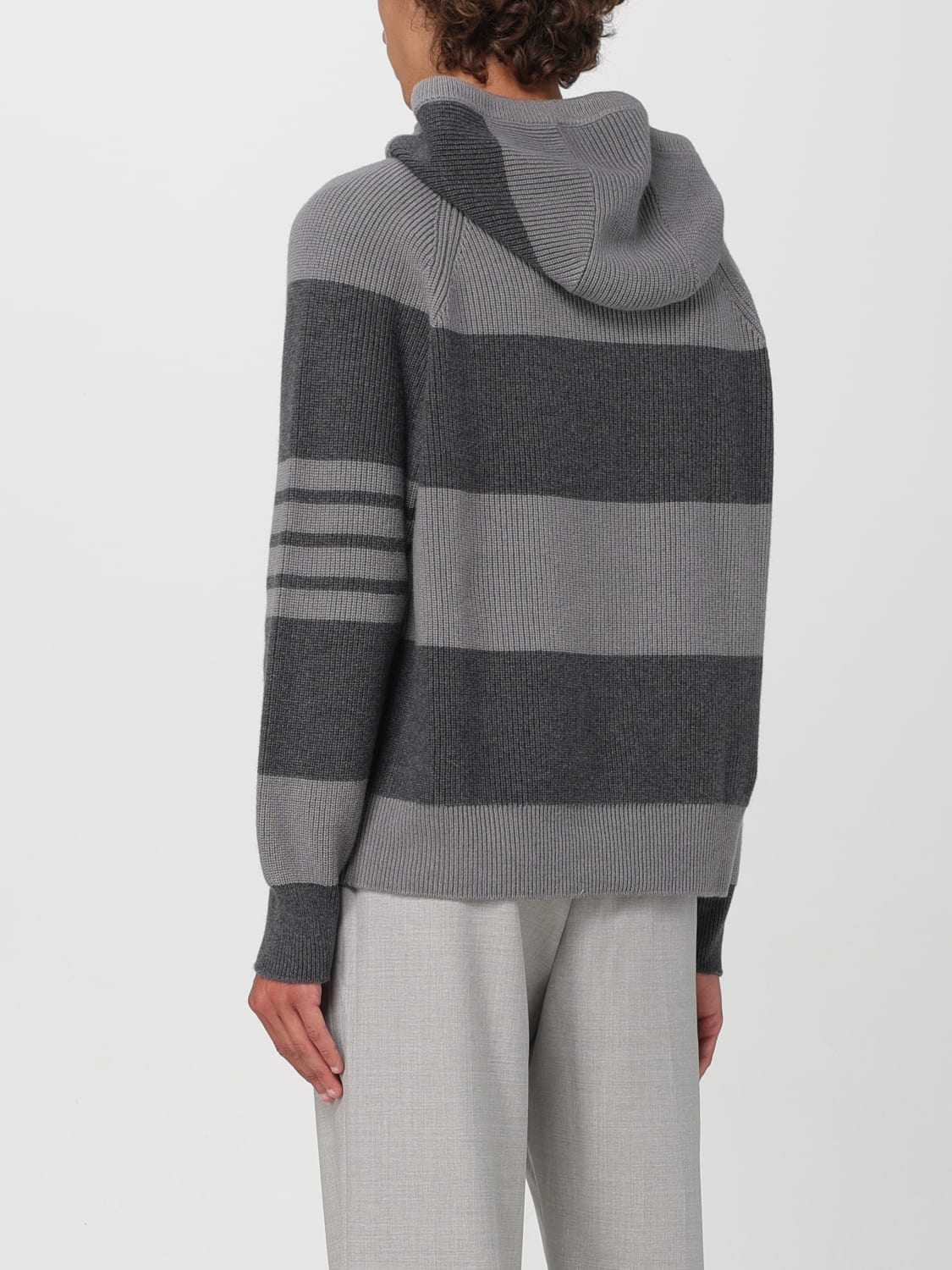 THOM BROWNE SWEATSHIRT: Sweatshirt men Thom Browne, Grey - Img 3