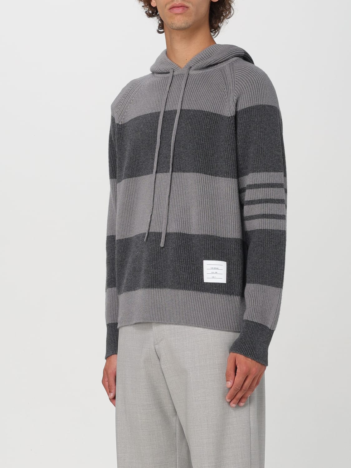 THOM BROWNE SWEATSHIRT: Sweatshirt men Thom Browne, Grey - Img 4