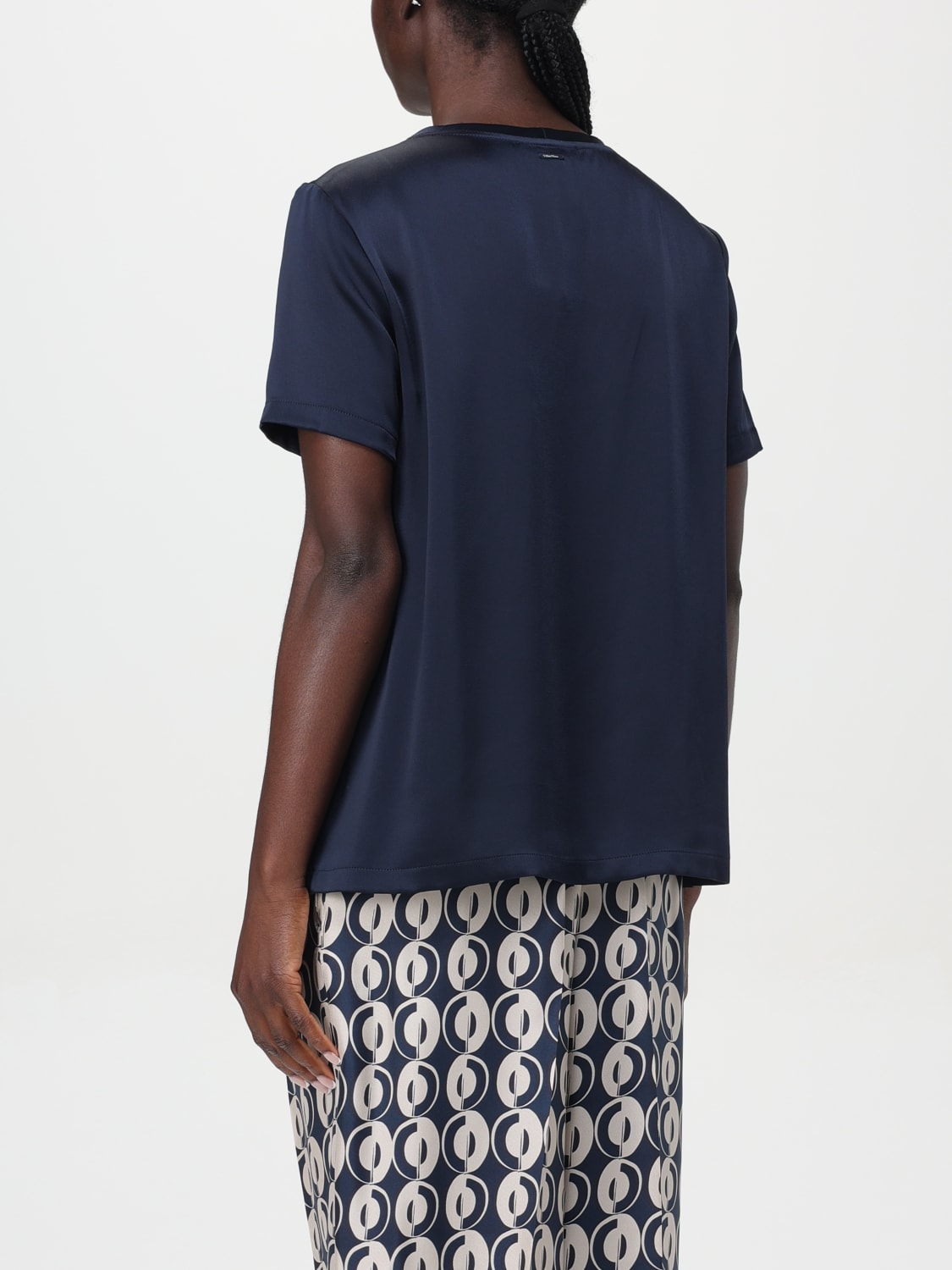 'S MAX MARA T-SHIRT: Top woman 's Max Mara, Blue - Img 3